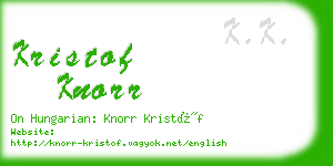 kristof knorr business card